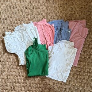 Lot of 6 Maternity Tops - T-Shirts, 1 Tank Top